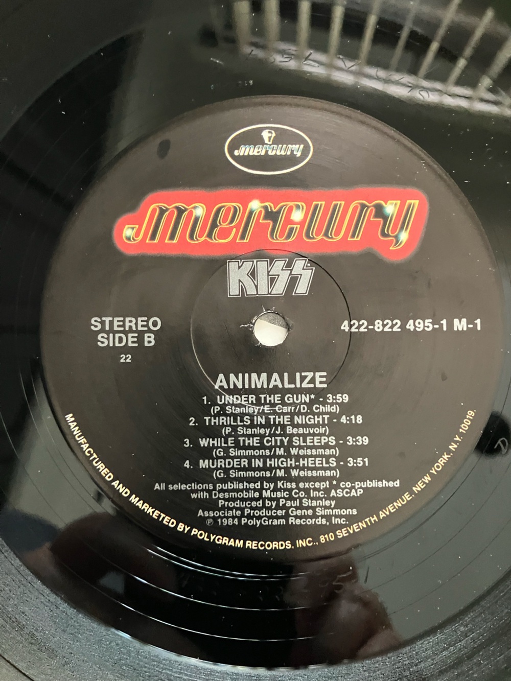 Vintage 1984 KISS “Animalize” #422-822495-1 M1 1st Pressing Vinyl - Picture 8 of 8
